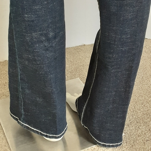 Seven7 Premium Cotton Spandex Dark Wash Denim Embroidered Boot Cut Jean Sz 10 - Picture 8 of 12